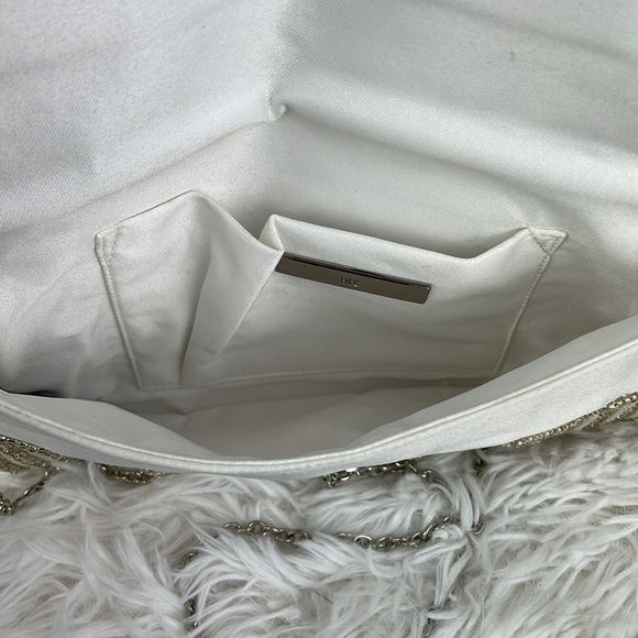 INC International Concepts ~ Beaded Chain Link Shoulder Strap Bag/Clutch - NW/OT - Picture 7 of 8